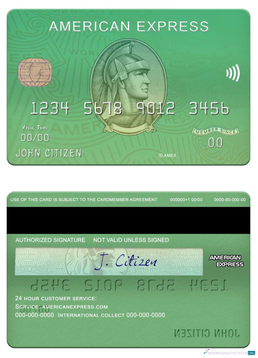 Download USA Waste Management bank Amex green card Photoshop template